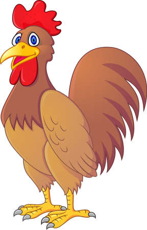 Vector Illustration Of Rooster Cartoonのイラスト素材