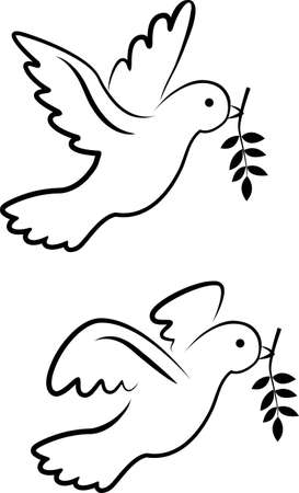 vector dove symbolのイラスト素材