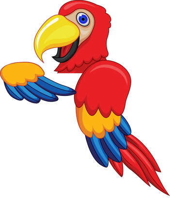 Parrot With Blank Signのイラスト素材