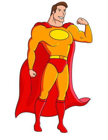 Superhero cartoon characterのイラスト素材
