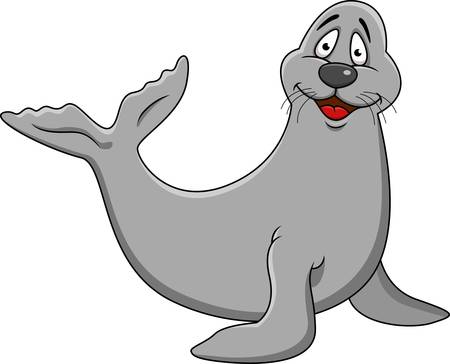 Funny Seal Cartoonのイラスト素材