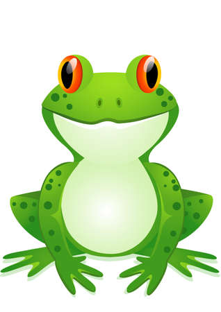 Funny toad cartoonのイラスト素材