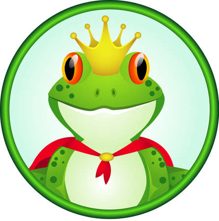 King of frog cartoonのイラスト素材