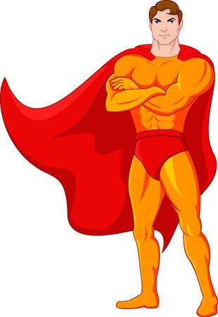 Supern cartoon characterのイラスト素材