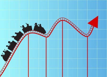 Roller coaster graphのイラスト素材