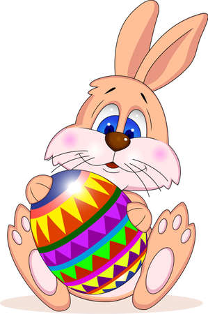 Easter rabit with easter eggのイラスト素材