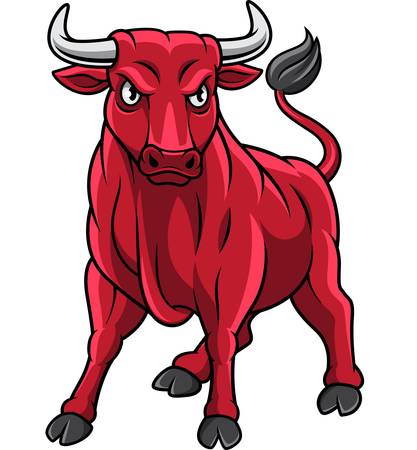 Red bull mascotのイラスト素材