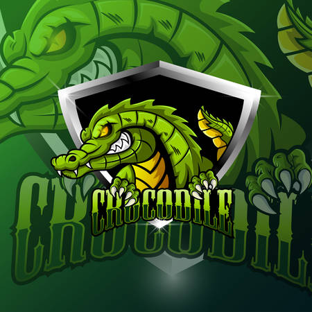 Crocodile sport mascot logo designのイラスト素材
