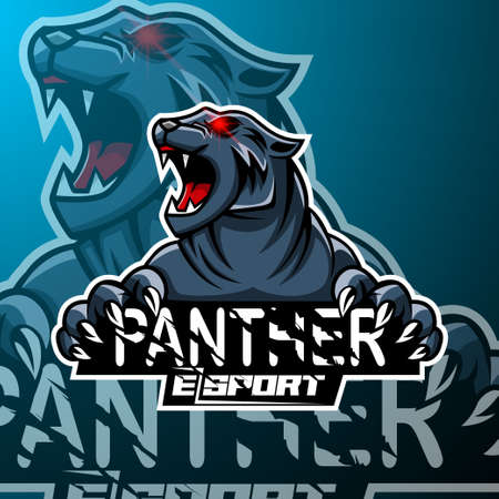 Angry panther sport mascot logo designのイラスト素材
