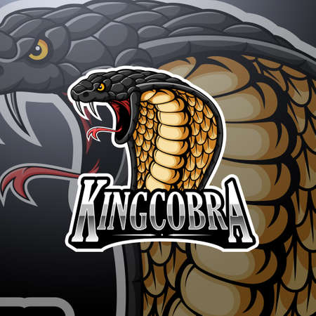 King cobra mascot logo designのイラスト素材