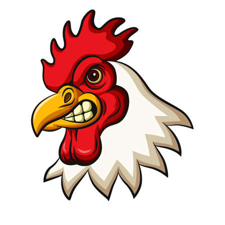 Chicken rooster head mascot designのイラスト素材
