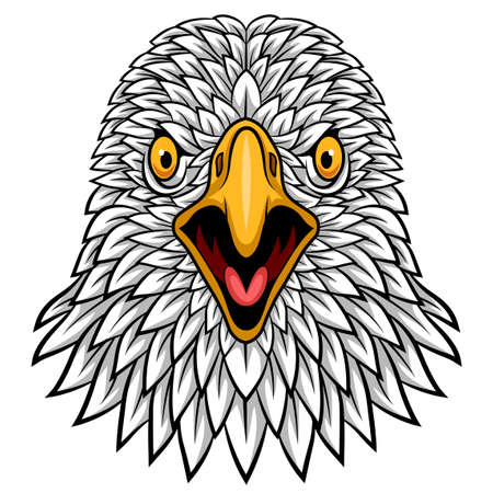 Cartoon eagle head mascot designのイラスト素材