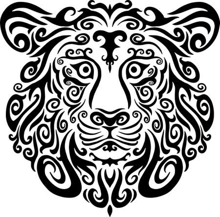 Decorative ornate lion headのイラスト素材