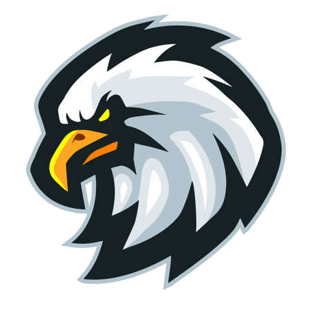 Cartoon eagle head mascot designのイラスト素材