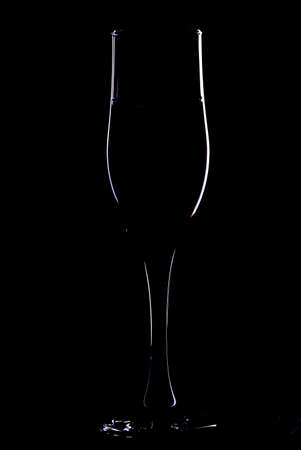 light silhouette of wineglassの写真素材