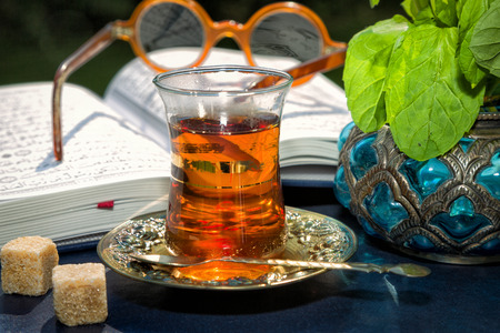 Traditional Arabian mint tea is very refreshing and tasty