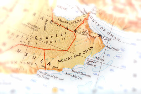 Traveler focused on Oman - preparation for the journeyの写真素材