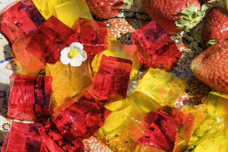 Friut jelly is traditional arabian sweet dessertの写真素材