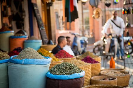 In Morocco, herbs are an important part of traditional lifeの写真素材