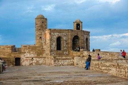 Essaouira, Morocco - November 2, 2015: The former Portuguese fort Mogador, Essaouira.
