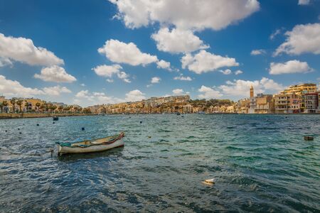 Marsaskala resort on the Malta island in the Mediterranean seaのeditorial素材