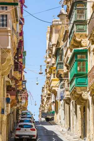 Valletta, Malta - May 05, 2016:From the streets and alleys of Valletta, Maltaのeditorial素材