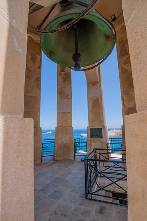 Siege Bell War Memorial in Vallettaの写真素材