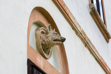 Architecture detail of neobaroque manor house in Klatova Nova Ves, Slovakia.の写真素材