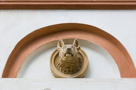 Architecture detail of neobaroque manor house in Klatova Nova Ves, Slovakia.の写真素材