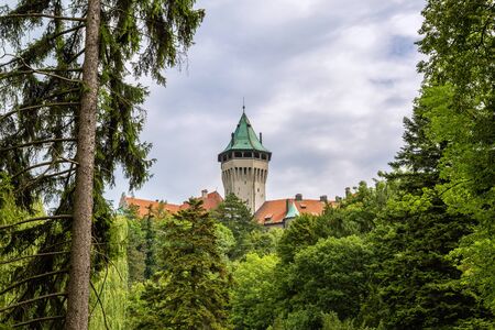 Smolenice castle at the foot of the Little Carpathians, Slovakia.のeditorial素材