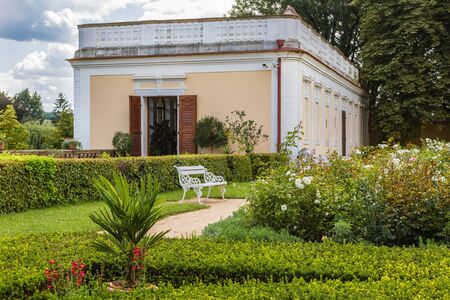 Baroque park the chateau Milotice in Moravia, Czech republicのeditorial素材