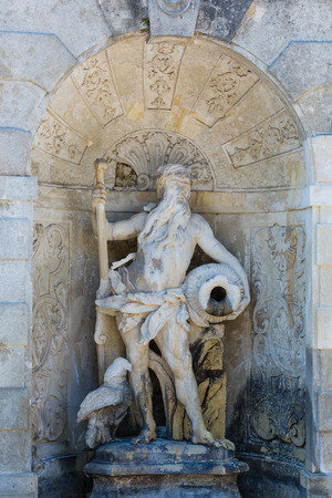 Sculpure of Fountain Grotto at castle Schloss Hof in Lower Austriaのeditorial素材