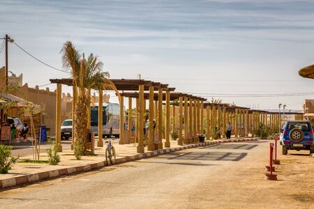 Typical Berber architectural elements in Merzouga, Moroccoのeditorial素材