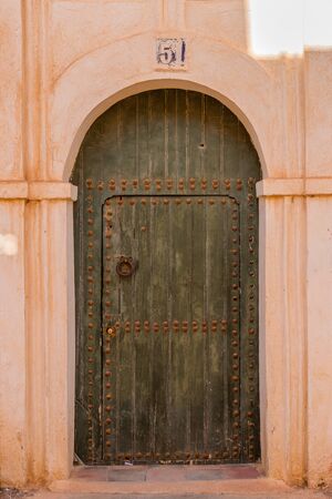 View of the old part of the coastal town of Sidi Ifni, southwestern Morocco, the Atlantic coastの写真素材