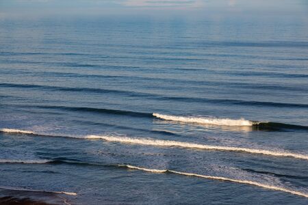 Early evening on the coast in Sidi Ifni, southwestern Morocco, Atlantic oceanの写真素材
