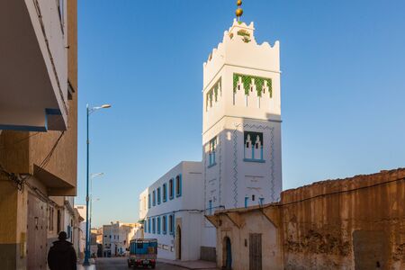 Lighthouse on the coast of Sidi Ifni, southwestern Morocco, Atlantic oceanのeditorial素材