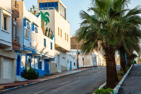 The town of Sidi Ifni on the Atlantic coast of Morocco.の写真素材