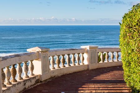 Promenade over the beach of Sidi Ifni on the Atlantic coast of Morocco.