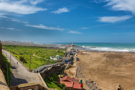 View on Atlantic from the Medina Fortress in Rabat, Moroccoのeditorial素材