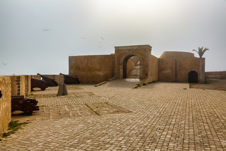The walls of the ancient Portuguese fortress El Jadida, Morocco