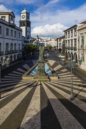 Ponta Delgada on the island of Sao Miguel is the capital of the archipelago Azores.のeditorial素材