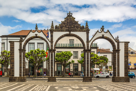 Ponta Delgada, Azores - May 05,2017: Ponta Delgada on the island of Sao Miguel is the capital of the archipelago Azores.のeditorial素材