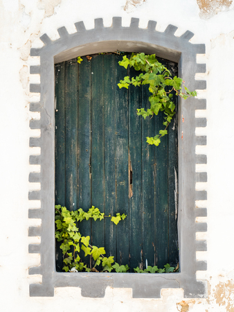 In the old alleyways of Faro on the coast of southern Portugal, the capital of the Algarve districtの写真素材
