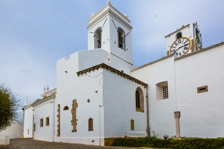Church "Igreja de Santiago" in Tavira, Portugal. Portuguese South Atlantic Coast.のeditorial素材