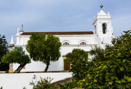 Views from Tavira Castle to the city. The 11th-century walls feature extensive city and park views from the cimbal walls.のeditorial素材