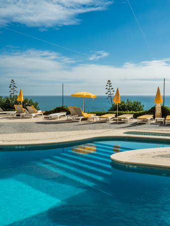 Carvoeiro holiday resort on the southern Portuguese coast of the Atlantic.のeditorial素材
