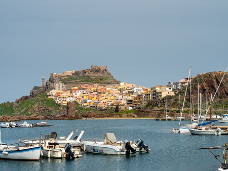 Medieval town of Castelsardo in the north of Sardiniaの写真素材
