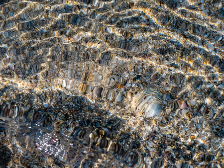 Structure of sand on the beach in Alghero, Sardinia, Mediterranean Seaの写真素材
