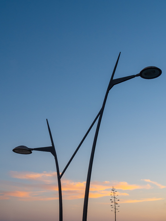 Detail of modern architecture in Armacao de Pera, Algarve, Portugalの写真素材