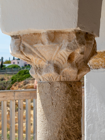 Detail of the chapel "Igreja de Nossa Senhora da Rocha", Algarve, Portugalの写真素材